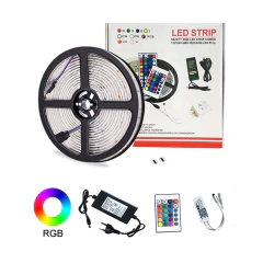 Kit Tira Luces Luz Led 5050 RGB + Control + Fuente