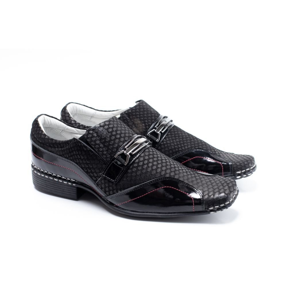 Sapato Social Liso BR2 FOOTWEAR Confort Gel Couro Preto | BR2