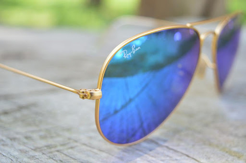 Óculos de Sol Aviador Azul Espelhado - ÓCULOS DE GATO