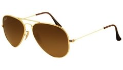 Óculos de Sol Aviador Armação Dourado Lentes Marrom Escuro - ÓCULOS DE GATO