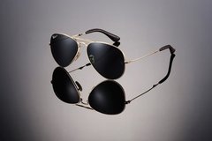 Óculos de Sol Aviador Dourado Preto - loja online