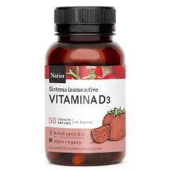 Vitamina D3 Natier, Sistema Inmunológico, Apto Vegano, Celíacos, Suplemento