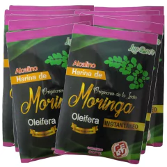 Harina De Moringa, Pack(10), del Perú, Suplemento en polvo, Orgánica, Oleifera, Alcalino, Instantáneo