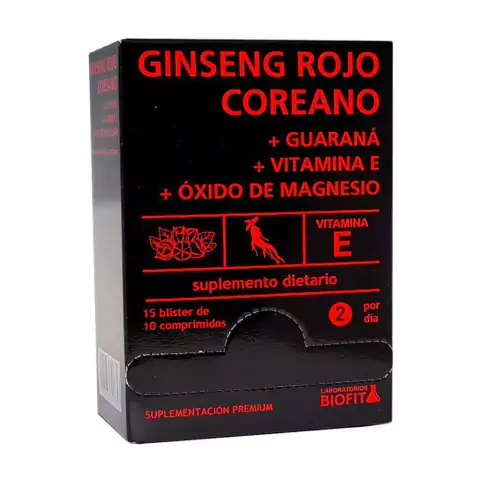 Ginseng Rojo Coreano Biofit Energizante Natural Estrés 150 comp