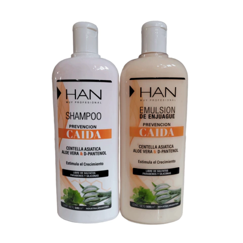 Pack Shampoo+Acondicionador Han Prevención caída 500ml c/u