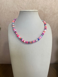 colar fio beads colorido