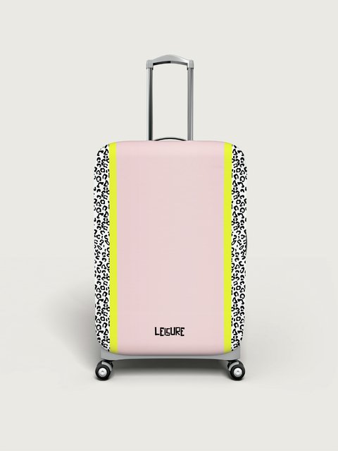 Funda para Valija Animal print Rosa y Amarillo