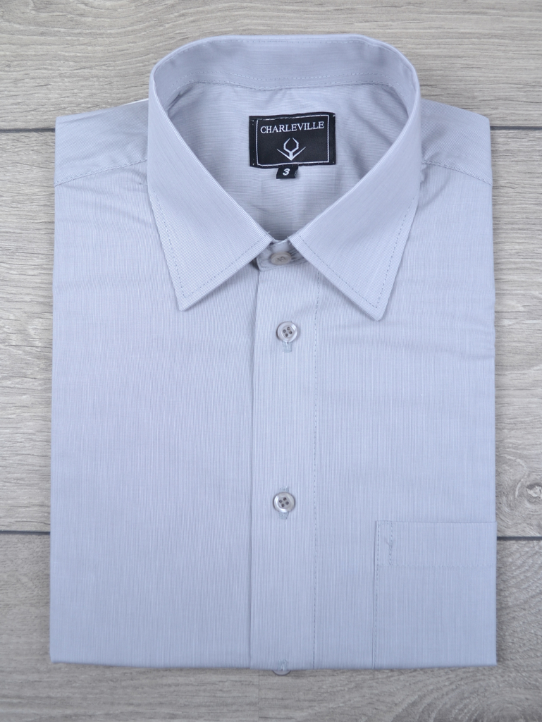 Camisa Manga Curta tricoline 100%algodão cinza