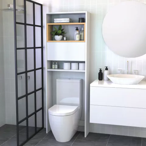 mueble sobre inodoro baño organizador
