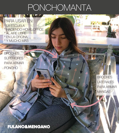 PonchoManta Grande Estampada - Arco Iris - tienda online