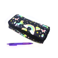 Cartuchera cajita - Unicornio Textura Negro - comprar online