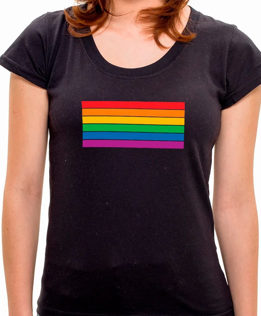 Camiseta Bandeira LGBT - Feminina - Nerd Universe