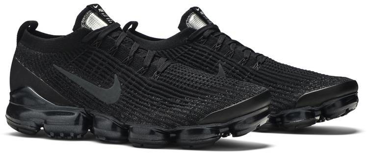 nike vapormax flyknit triple black mens