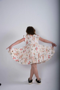 VESTIDO ANA FLOREADO NATURAL - tienda online
