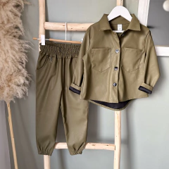 CAMISA ECOCUERO VERDE