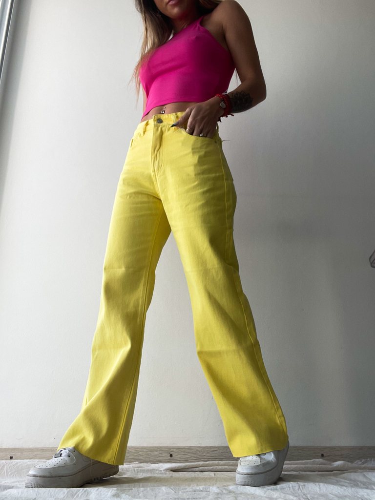 WIDE LEG AMARILLO - Comprar en GINA