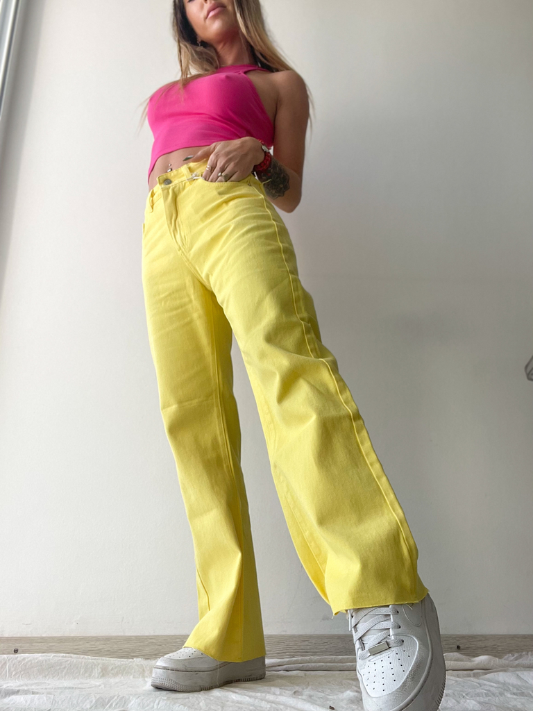 WIDE LEG AMARILLO - Comprar en GINA