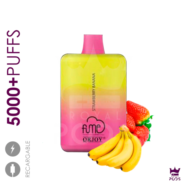 FUME RECHARGE STRAWBERRY BANANA / 5.000+PUFFS [ RECARGABLE]
