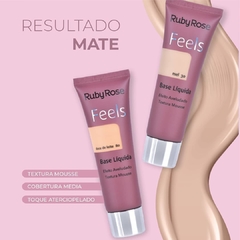 Base Maquillaje Liquida - Feels - Ruby Rose Original- Pudding 20 - Glowee Argentina - Tu Tienda Online de Maquillaje
