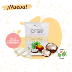 Mascarilla Facial Vegana Óleo de Coco- Pieles Secas - Simple & Beauty - comprar online