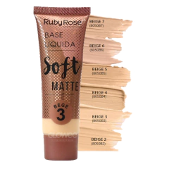 Base Maquillaje Liquida - Soft Matte - Ruby Rose Original - BEIGE 03