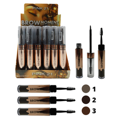 Delineador Liquido Y Cepillo Cejas- Brow Moment - Pink 21- Tono 2 en internet