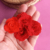 Aplique tecido flor vermelho - unidade
