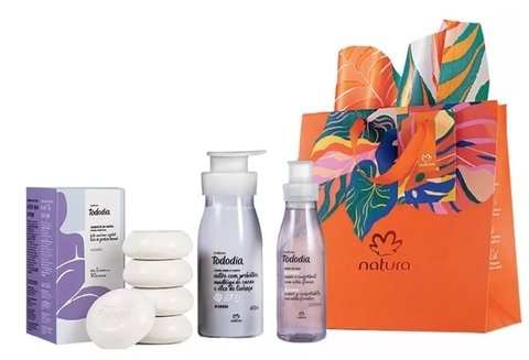 Kit Presente Natura Mamae E Bebe Relaxante Agua De Colonia 100ml Hidratante 0ml Embrulho Para Presente