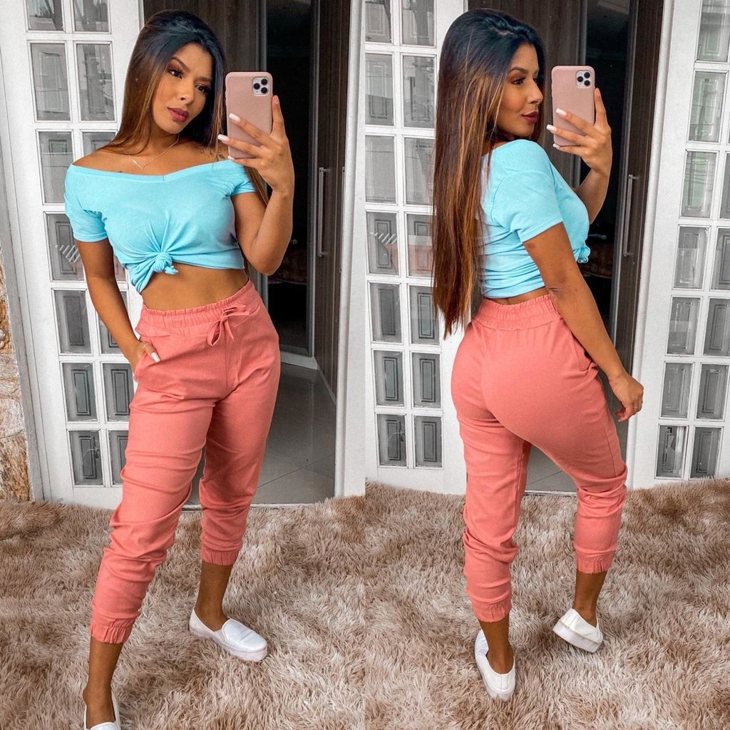 Calca Jogger Feminino Bengaline Calca Jogger Feminino Bengaline