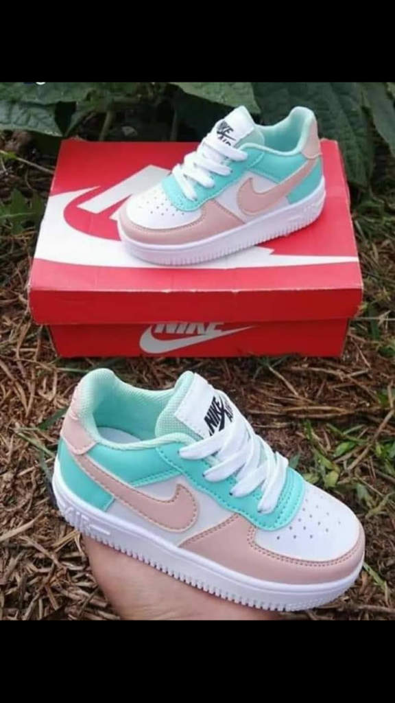 NIKE AIR FORCE DE NIÑO CELESTE/BLANCA/ROSA