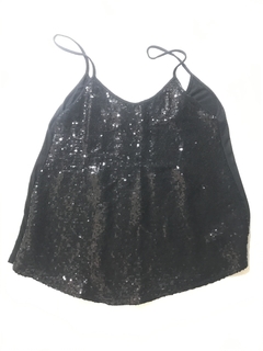 MUSCULOSA LENTEJUELAS NEGRAS TL