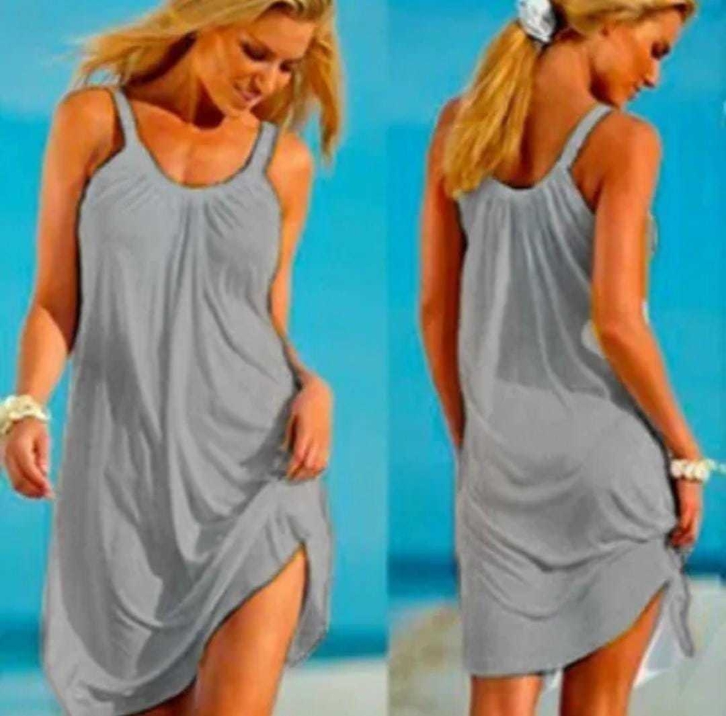 Vestido Solero Gris - Comprar en Moda Chic