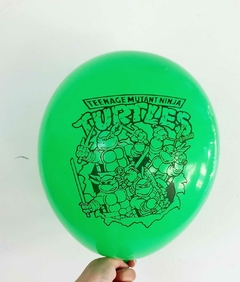 10 globos impresos Tortugas Ninja - tienda online