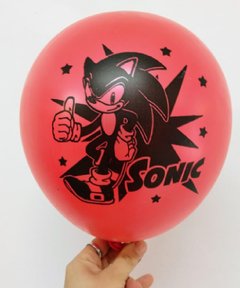 10 Globos impresos Sonic