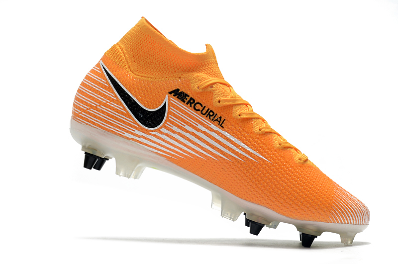 chuteira nike mercurial branca e laranja