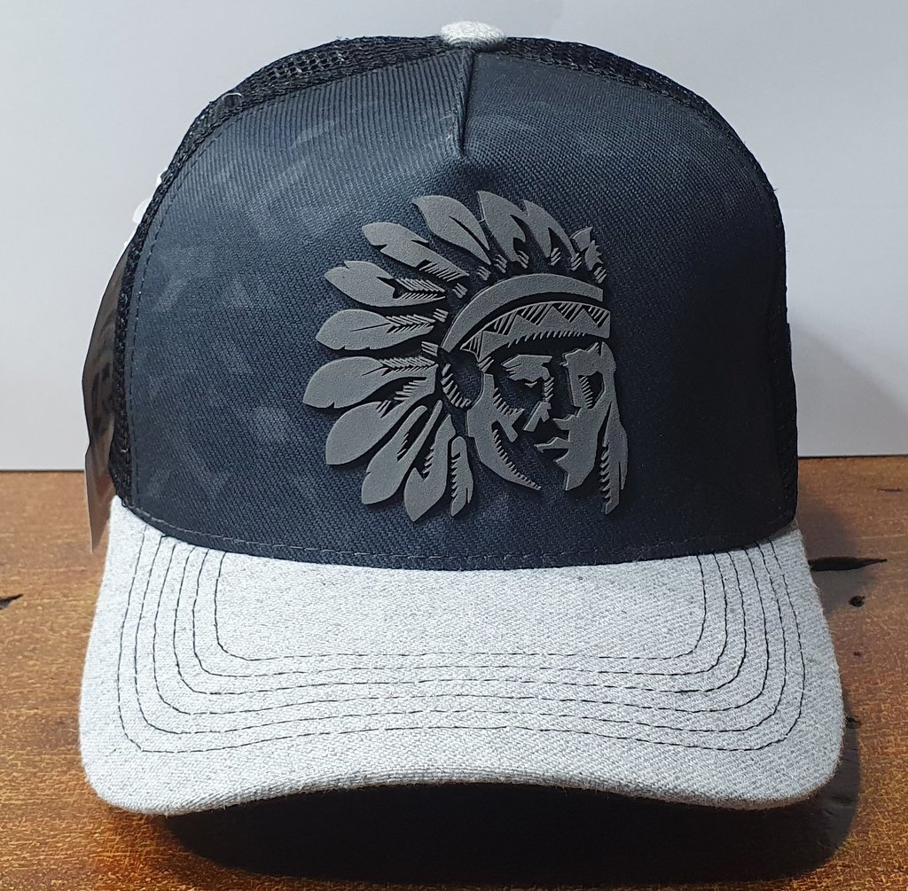 0557-5 - Boné Red Man - Indio Cinza - Armazém Country