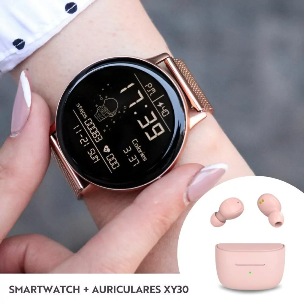 Smartwatch DT2 + Auriculares bluetooth XY30