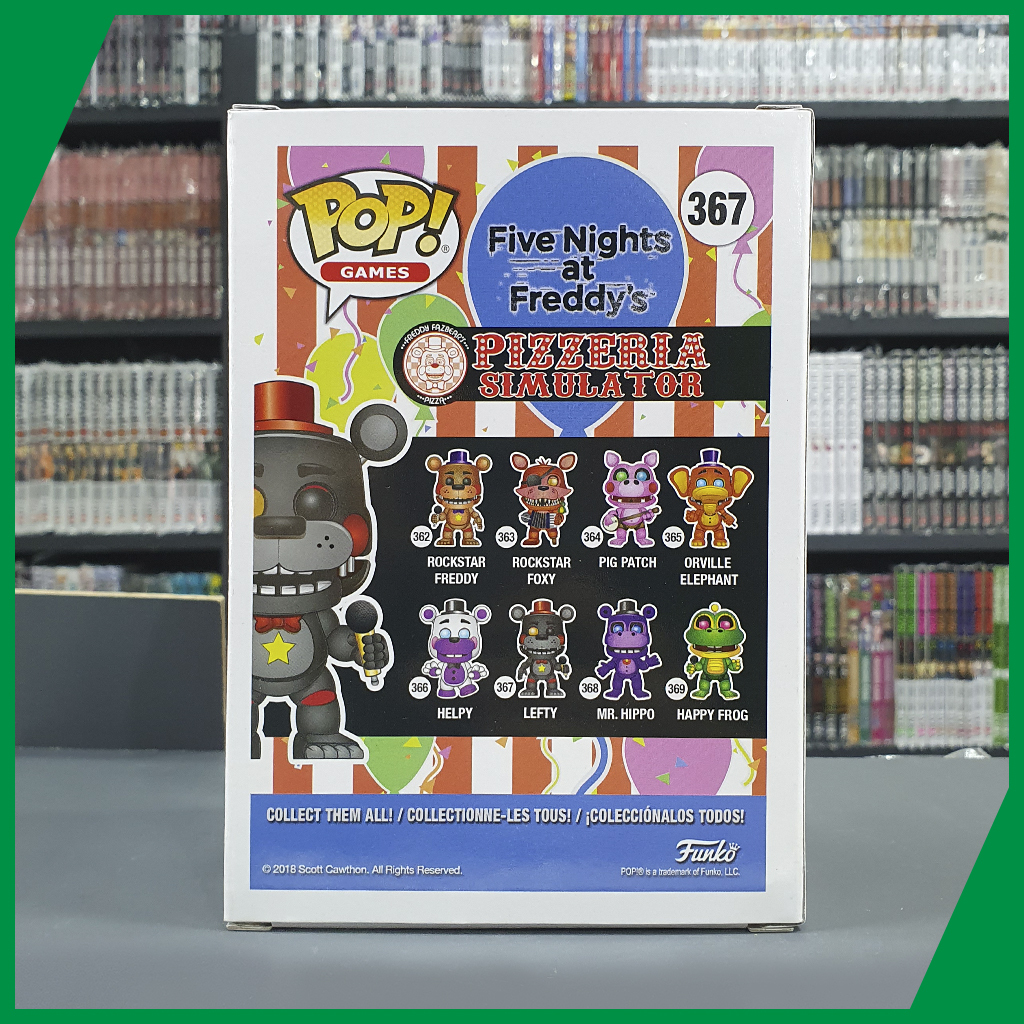 Funko Pop Lefty #367 - Five Nights at Freddy's Pizza Simulator - Games em  Promoção na Americanas