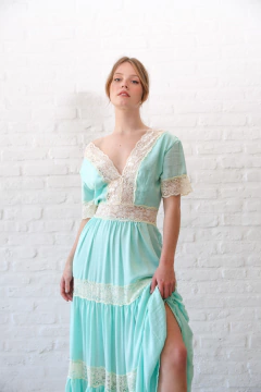 Vestido Azalea Aqua - KarolinesMode