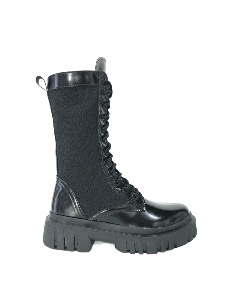 BOTAS BORCEGOS NEGRO MUJER CAÑA ALTA BORCEGOS VEGANOS