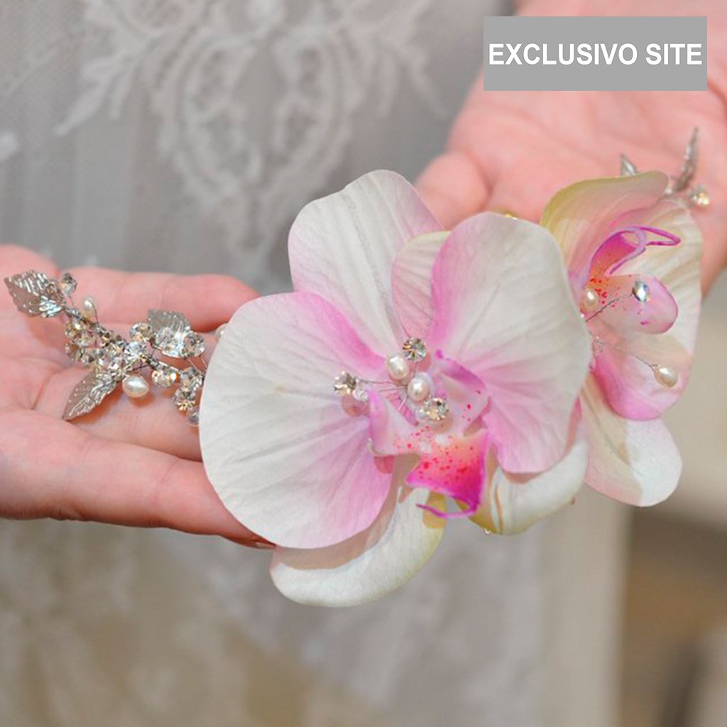 Orquídea de Cabelo para Noiva