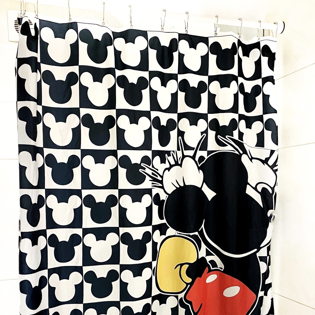 Accesorios de baño Cortinas, ganchos y revestimientos de ducha Muccum  Mickey Mouse Love Cortina Impermeable a Prueba de Moho Resistente al baño  Cortina Lavable Baño Cortina Tela de poliéster Cortinas de Ducha