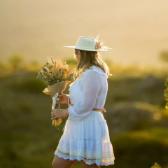SOMBRERO DE PAÑO - The Wedding Shop