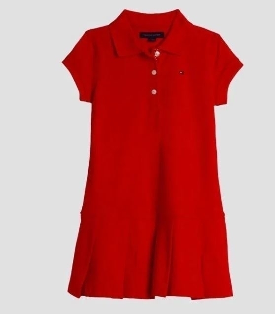Vestido Polo Infantil Tommy Hilfiger - Vermelho