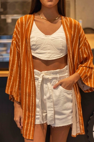 Kimono Estampado Lindsay Caramelo Mimos de Nós