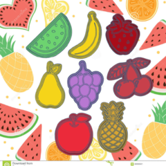 Set x8 Cortantes de Frutas