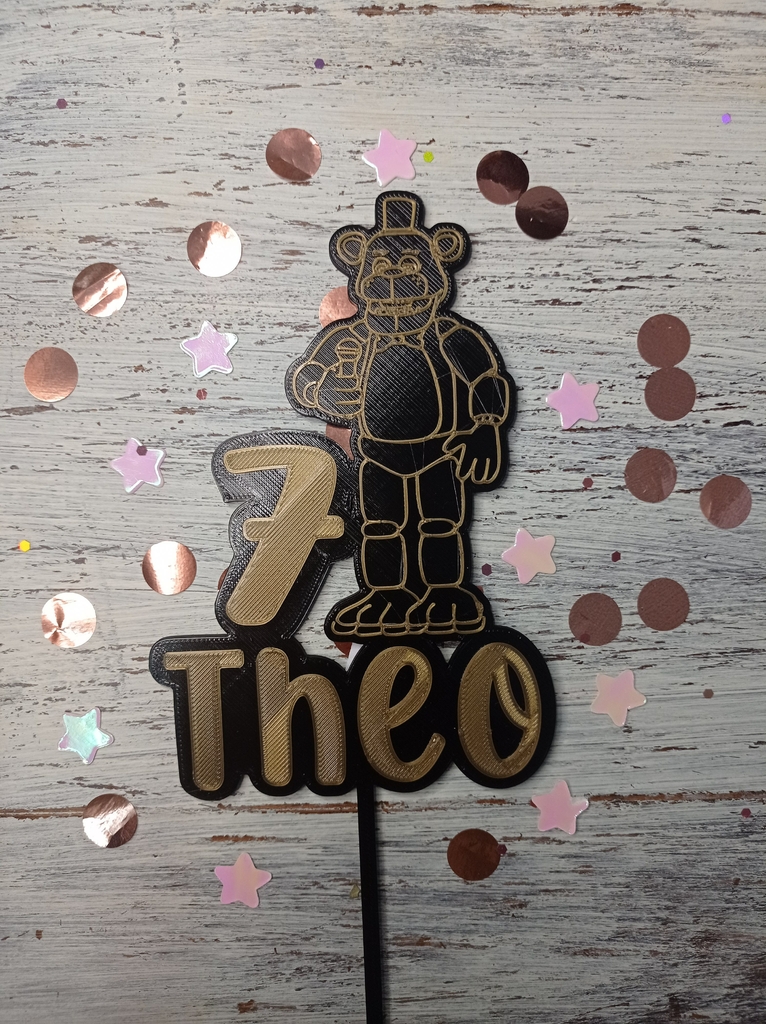 Topper Per Tartaruga FNAF Con Glitter A Doppia Italia - Foto 3