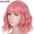 peruca Shangke rosa curta