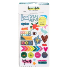 Mini Sticker Book Icon & Phrase Brave & Bold Amy Tangerine