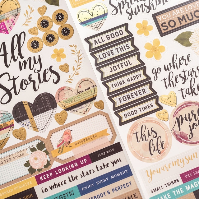 Vicki Boutin Storyteller Cardstock Stickers 6"X12" 93/Pkg Accents & Phrases